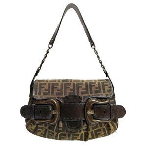 Fendi Zucca Monogram B Bis Tobacco Bag